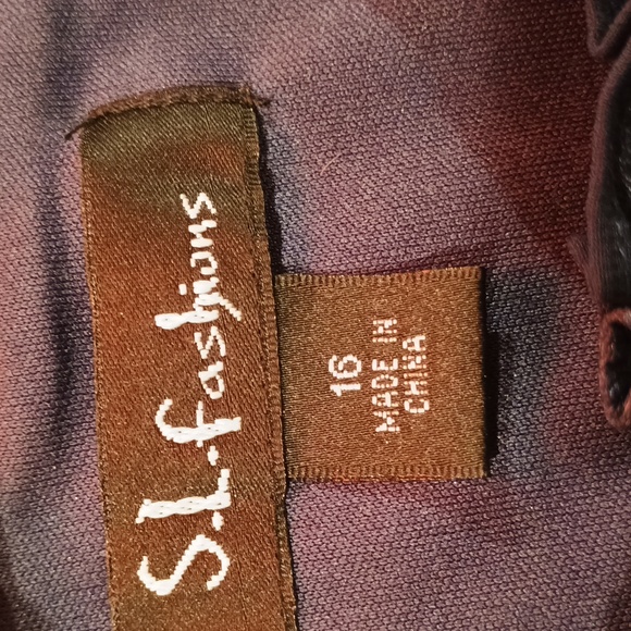 S.L. Fashions multi ruffles layered navy dress - Picture 5 of 8